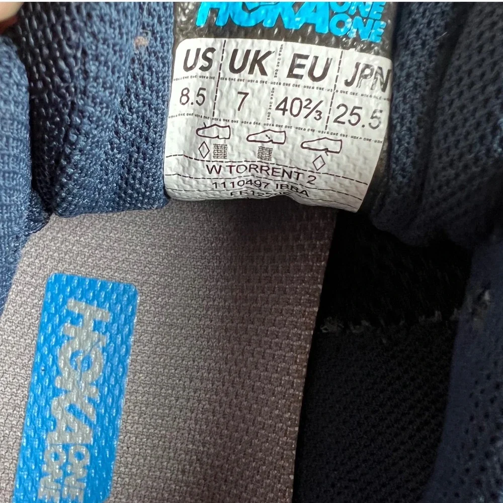 Hoka One One Torrent 2 Indigo Bunting Trail Running Shoes Womens 8.5